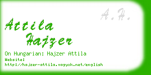 attila hajzer business card